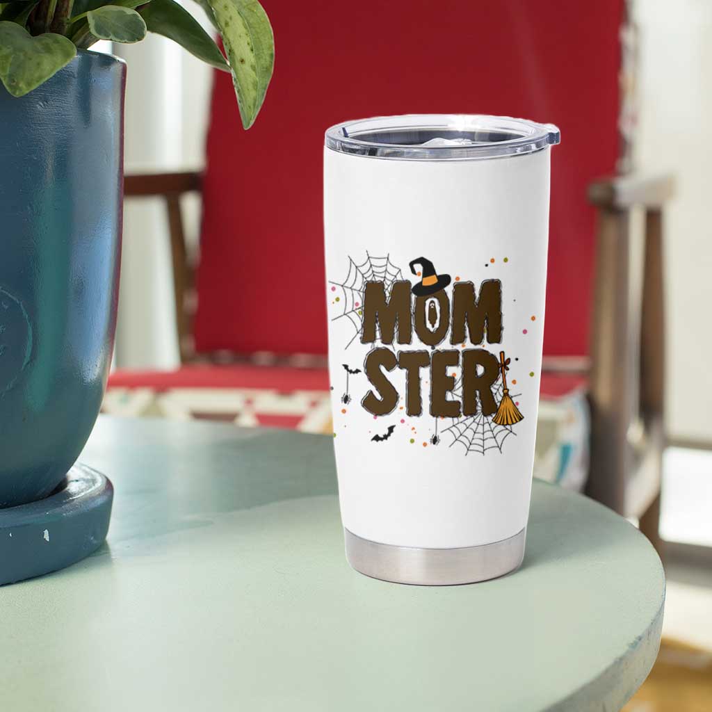 Halloween Mom Life Tumbler Cup Funny Momster Quote - Wonder Print Shop
