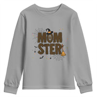 Halloween Mom Life Youth Sweatshirt Funny Momster Quote - Wonder Print Shop