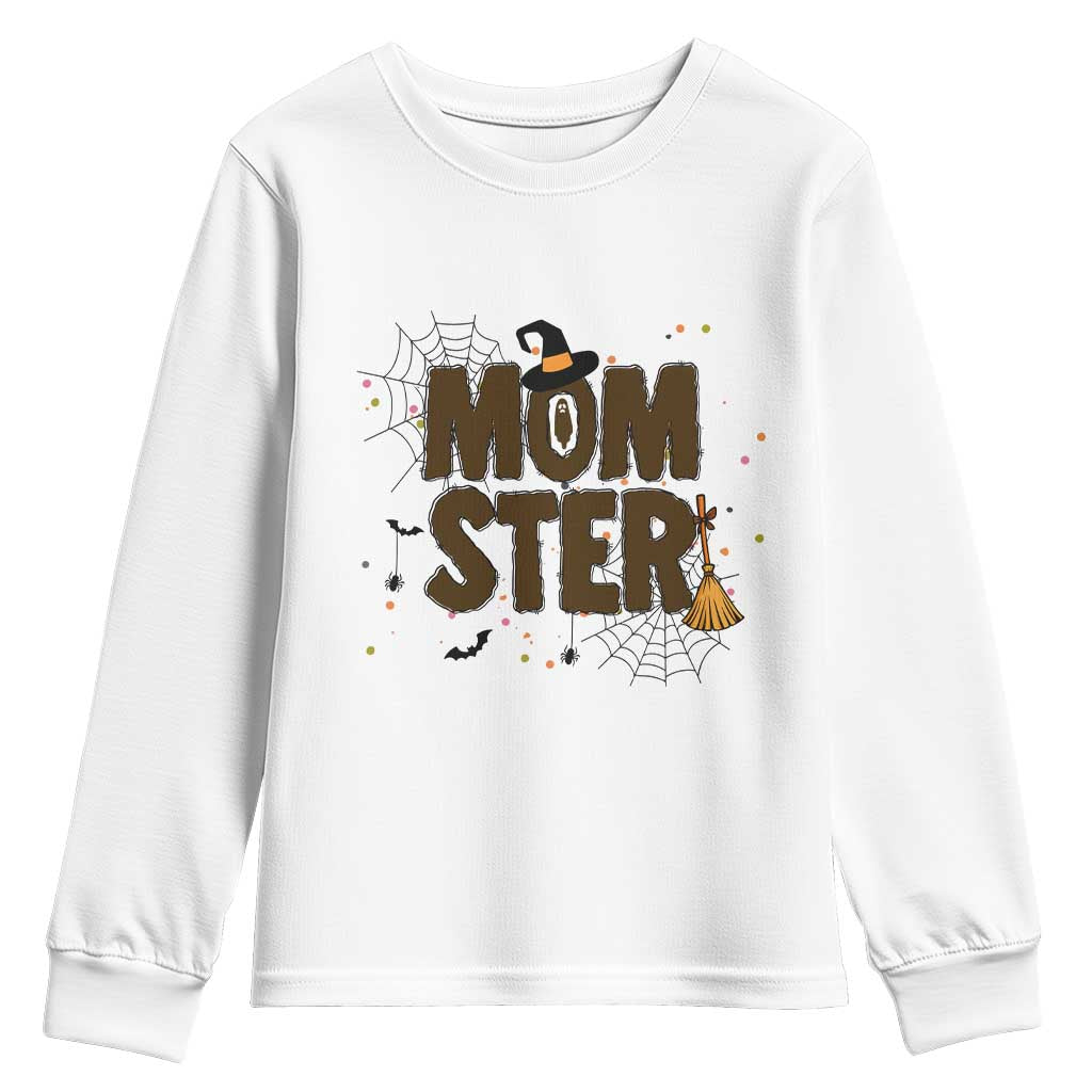 Halloween Mom Life Youth Sweatshirt Funny Momster Quote - Wonder Print Shop
