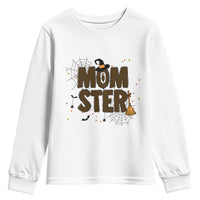 Halloween Mom Life Youth Sweatshirt Funny Momster Quote - Wonder Print Shop