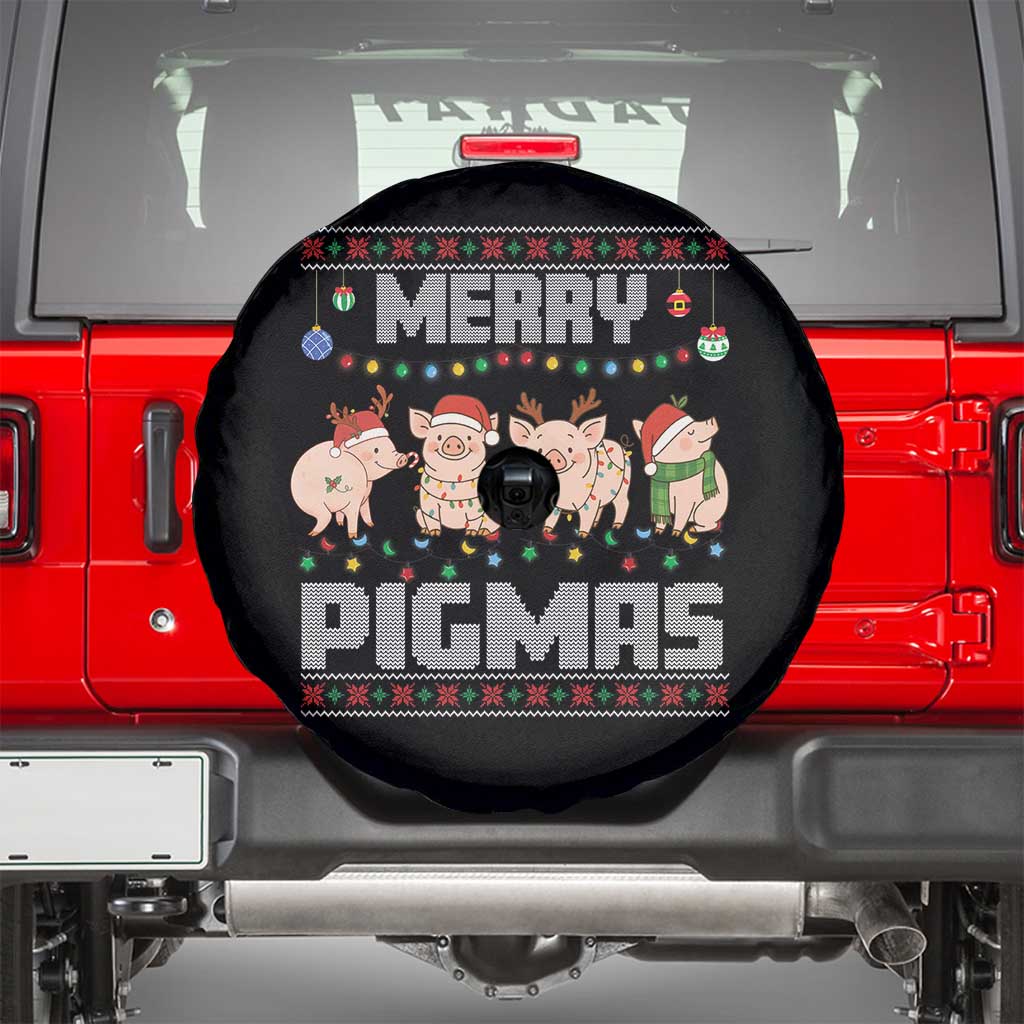 Funny Merry Pigmas Spare Tire Cover Christmas Pig Ugly Sweater Gift - Wonder Print Shop
