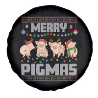 Funny Merry Pigmas Spare Tire Cover Christmas Pig Ugly Sweater Gift - Wonder Print Shop
