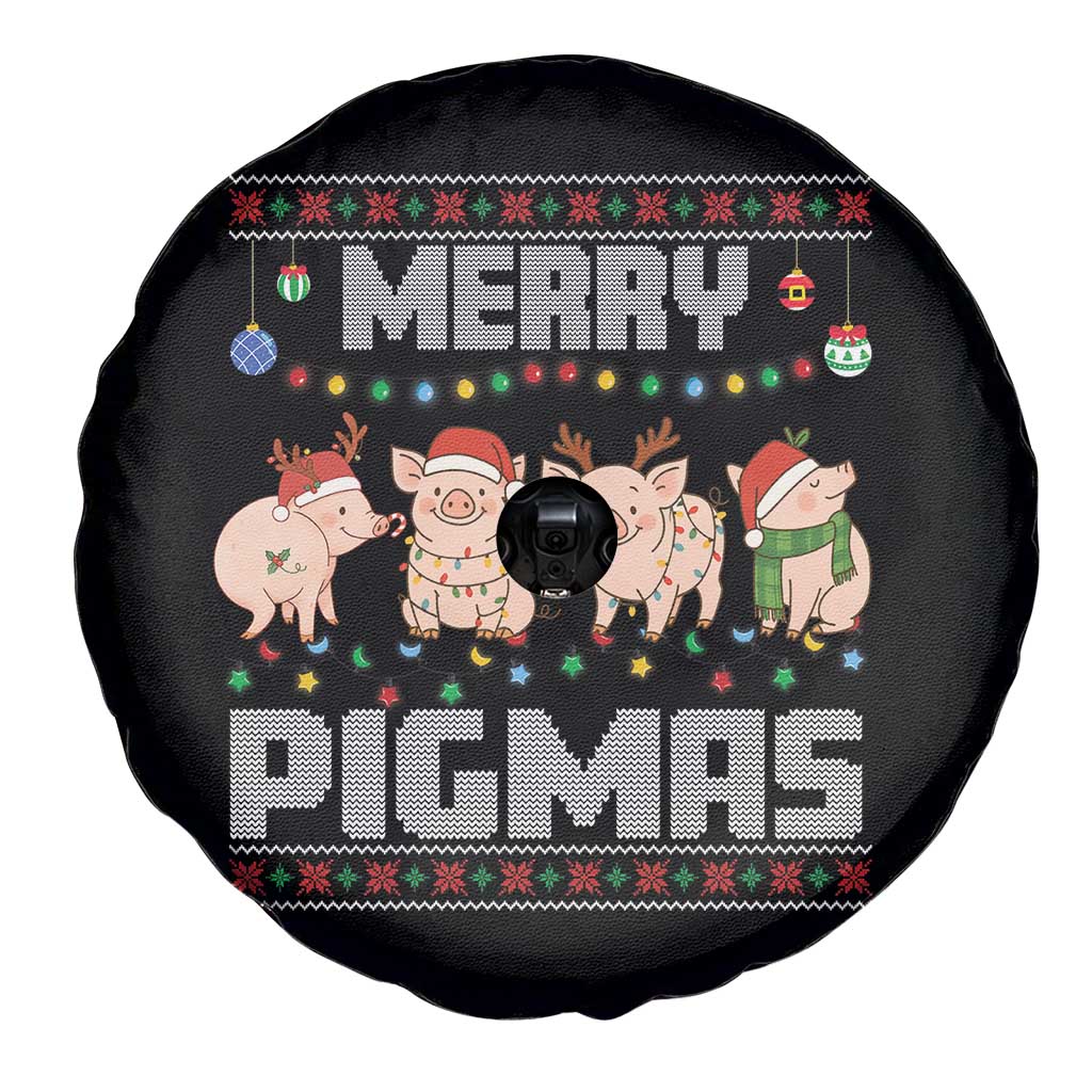 Funny Merry Pigmas Spare Tire Cover Christmas Pig Ugly Sweater Gift - Wonder Print Shop