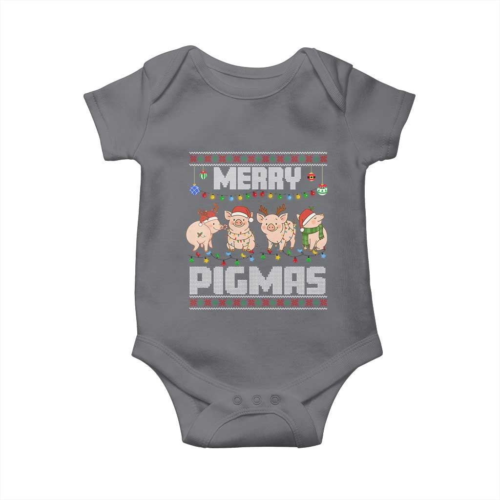 Funny Merry Pigmas Baby Onesie Christmas Pig Ugly Sweater Gift - Wonder Print Shop