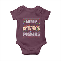 Funny Merry Pigmas Baby Onesie Christmas Pig Ugly Sweater Gift - Wonder Print Shop