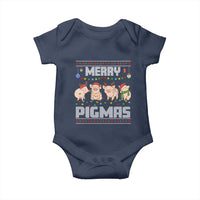 Funny Merry Pigmas Baby Onesie Christmas Pig Ugly Sweater Gift - Wonder Print Shop