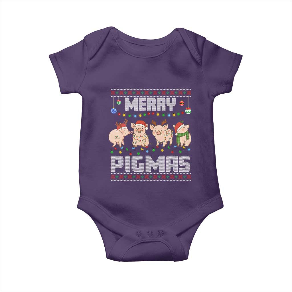 Funny Merry Pigmas Baby Onesie Christmas Pig Ugly Sweater Gift - Wonder Print Shop