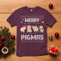 Funny Merry Pigmas T Shirt Christmas Pig Ugly Sweater Gift - Wonder Print Shop