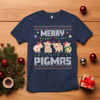 Funny Merry Pigmas T Shirt Christmas Pig Ugly Sweater Gift - Wonder Print Shop