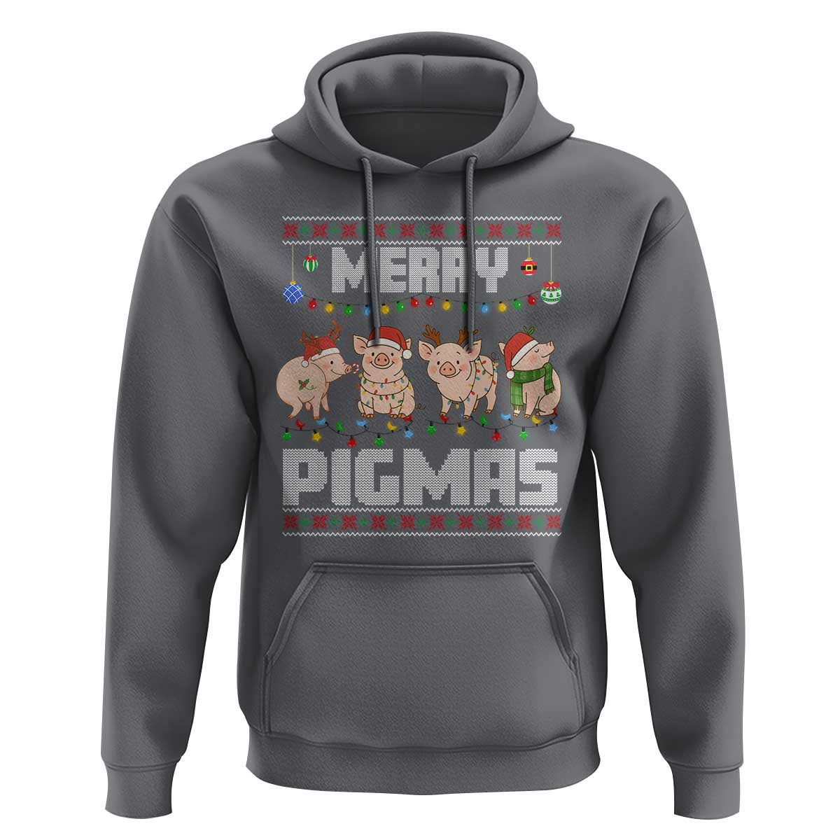 Funny Merry Pigmas Hoodie Christmas Pig Ugly Sweater Gift - Wonder Print Shop