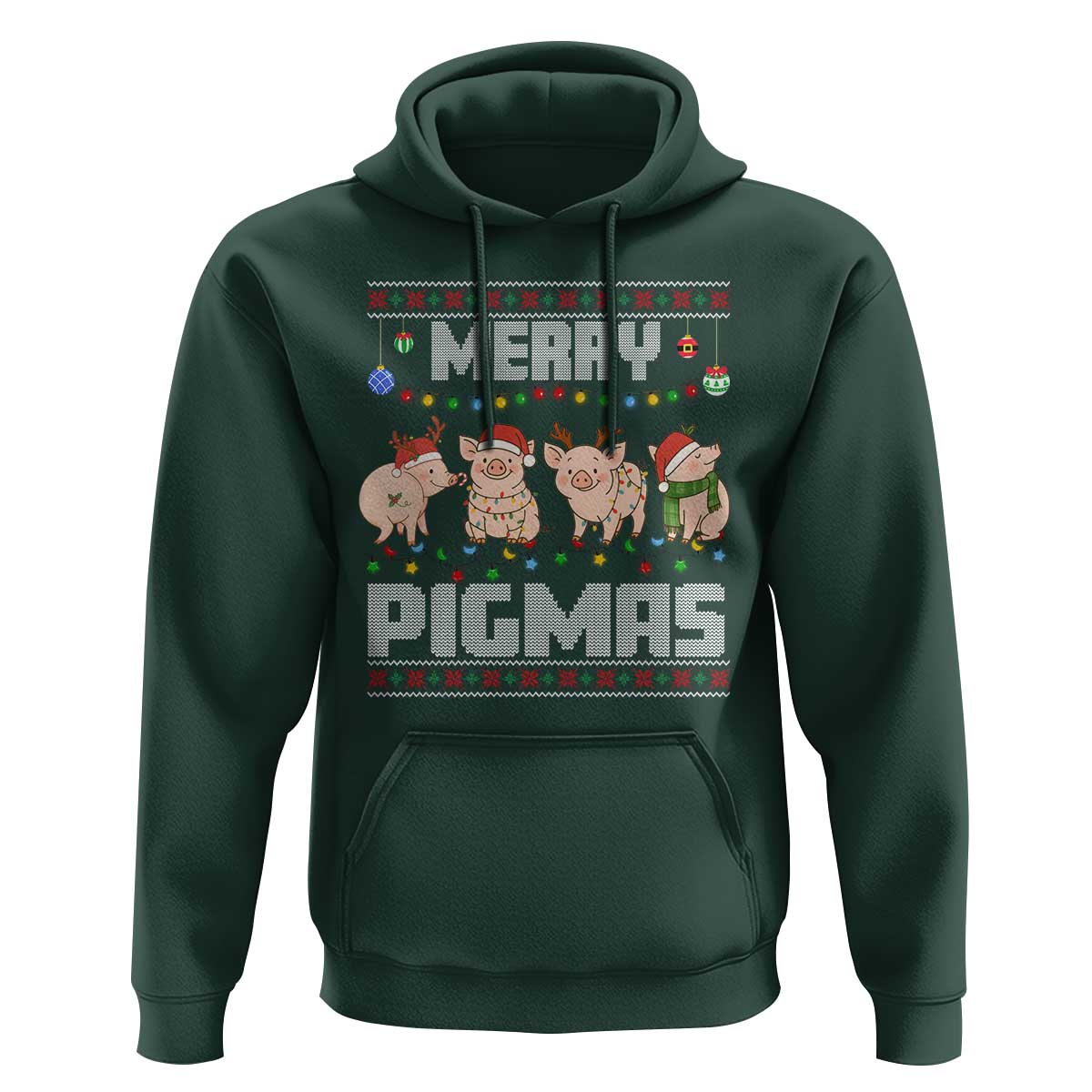 Funny Merry Pigmas Hoodie Christmas Pig Ugly Sweater Gift - Wonder Print Shop