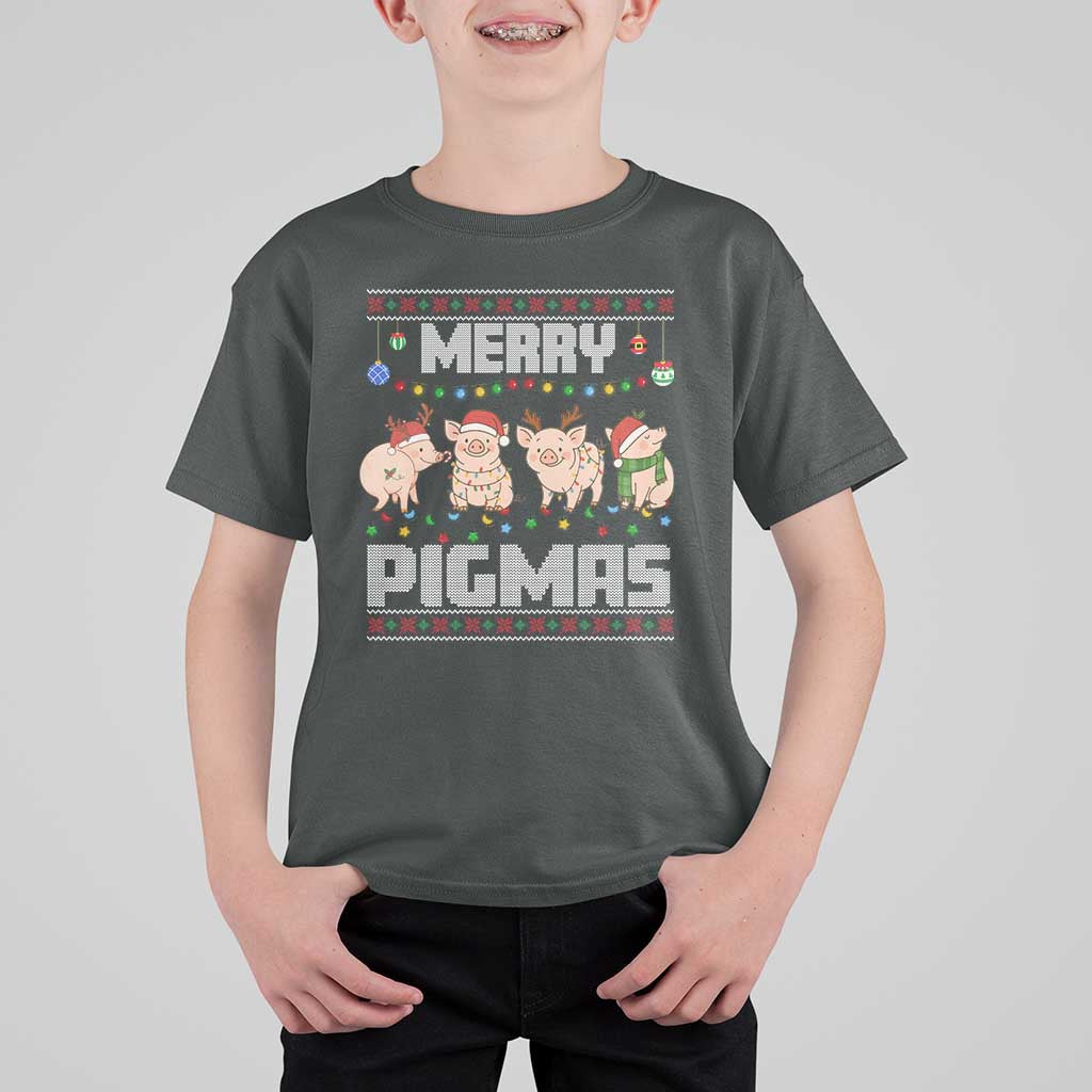 Funny Merry Pigmas T Shirt For Kid Christmas Pig Ugly Sweater Gift - Wonder Print Shop
