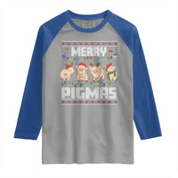 Funny Merry Pigmas Raglan Shirt Christmas Pig Ugly Sweater Gift - Wonder Print Shop
