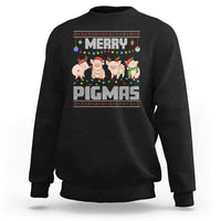 Funny Merry Pigmas Sweatshirt Christmas Pig Ugly Sweater Gift - Wonder Print Shop