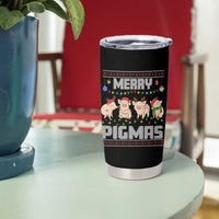 Funny Merry Pigmas Tumbler Cup Christmas Pig Ugly Sweater Gift - Wonder Print Shop