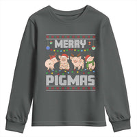 Funny Merry Pigmas Youth Sweatshirt Christmas Pig Ugly Sweater Gift - Wonder Print Shop