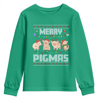 Funny Merry Pigmas Youth Sweatshirt Christmas Pig Ugly Sweater Gift - Wonder Print Shop