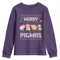 Funny Merry Pigmas Youth Sweatshirt Christmas Pig Ugly Sweater Gift - Wonder Print Shop