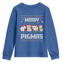Funny Merry Pigmas Youth Sweatshirt Christmas Pig Ugly Sweater Gift - Wonder Print Shop