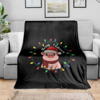 Funny Merry Oinkmas Throw Blanket Farmer Christmas Pig Lover Gift - Wonder Print Shop