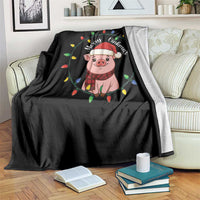 Funny Merry Oinkmas Throw Blanket Farmer Christmas Pig Lover Gift - Wonder Print Shop