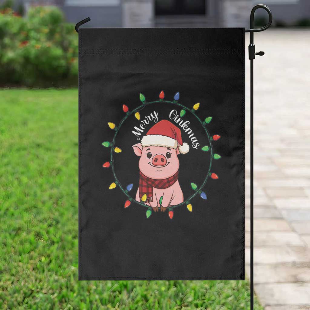 Funny Merry Oinkmas Garden Flag Farmer Christmas Pig Lover Gift - Wonder Print Shop