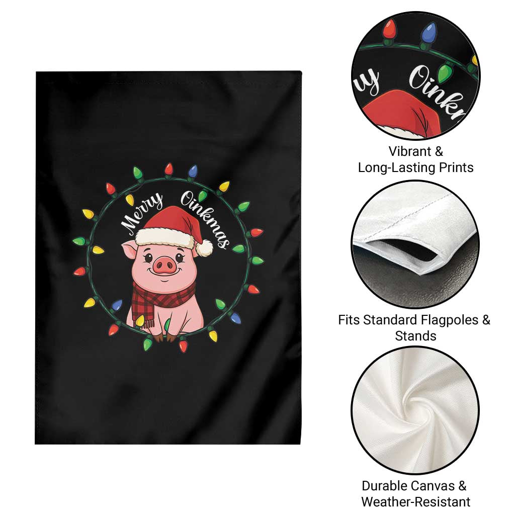 Funny Merry Oinkmas Garden Flag Farmer Christmas Pig Lover Gift - Wonder Print Shop