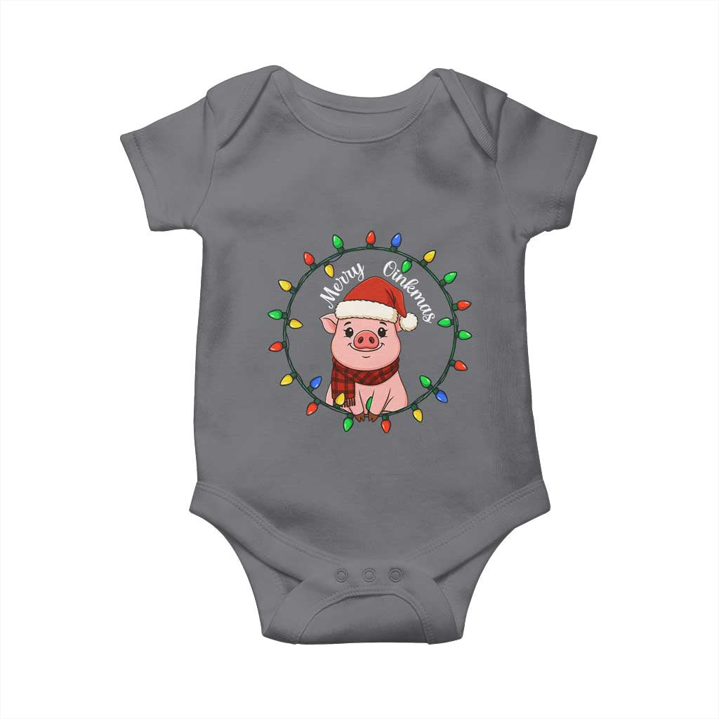 Funny Merry Oinkmas Baby Onesie Farmer Christmas Pig Lover Gift - Wonder Print Shop