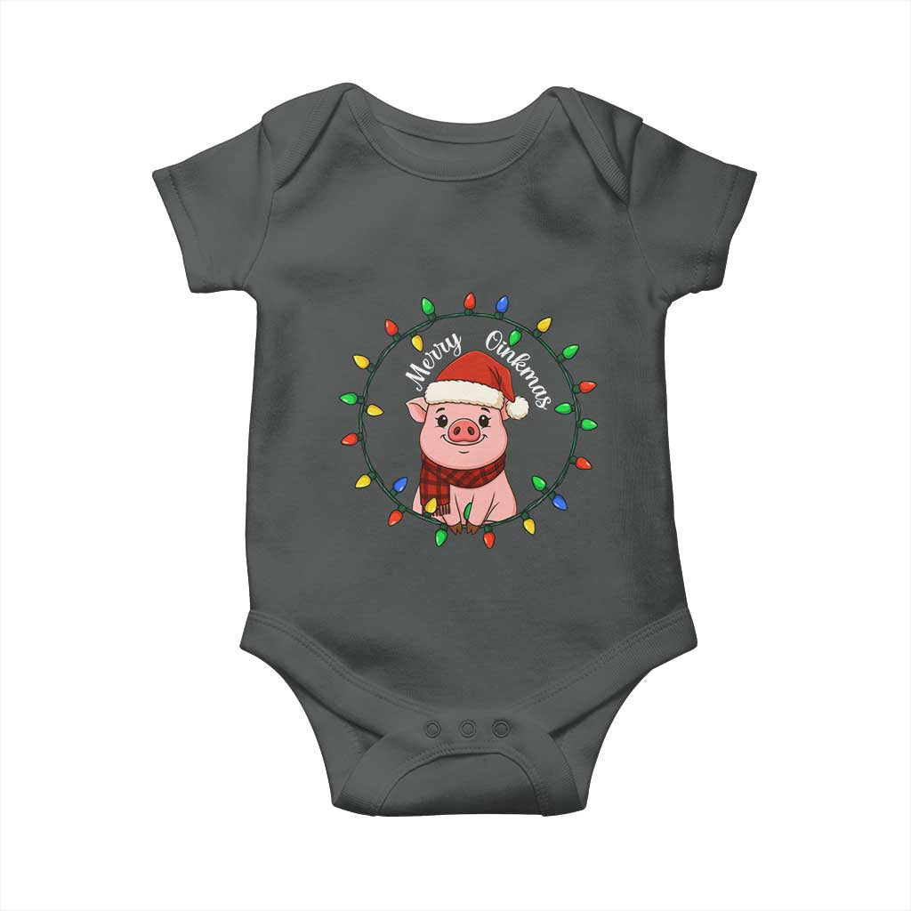 Funny Merry Oinkmas Baby Onesie Farmer Christmas Pig Lover Gift - Wonder Print Shop