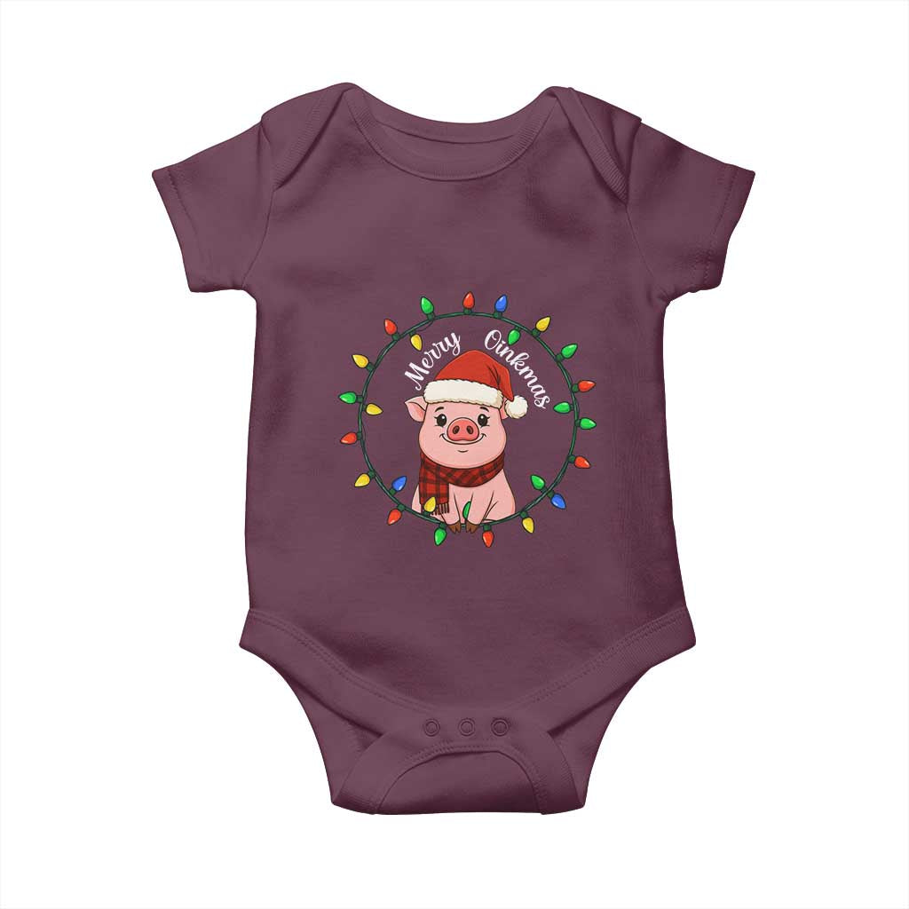 Funny Merry Oinkmas Baby Onesie Farmer Christmas Pig Lover Gift - Wonder Print Shop