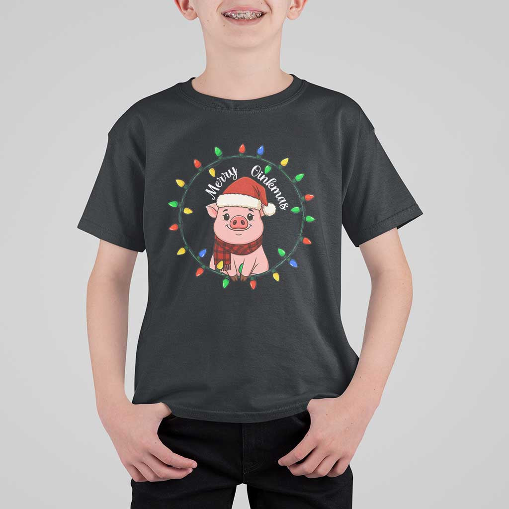 Funny Merry Oinkmas T Shirt For Kid Farmer Christmas Pig Lover Gift - Wonder Print Shop