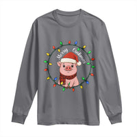 Funny Merry Oinkmas Long Sleeve Shirt Farmer Christmas Pig Lover Gift - Wonder Print Shop
