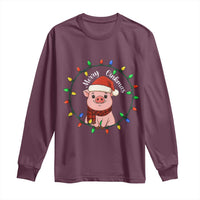 Funny Merry Oinkmas Long Sleeve Shirt Farmer Christmas Pig Lover Gift - Wonder Print Shop