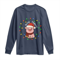Funny Merry Oinkmas Long Sleeve Shirt Farmer Christmas Pig Lover Gift - Wonder Print Shop