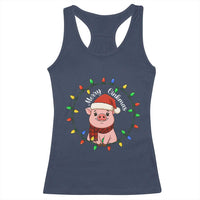 Funny Merry Oinkmas Racerback Tank Top Farmer Christmas Pig Lover Gift - Wonder Print Shop