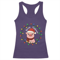 Funny Merry Oinkmas Racerback Tank Top Farmer Christmas Pig Lover Gift - Wonder Print Shop