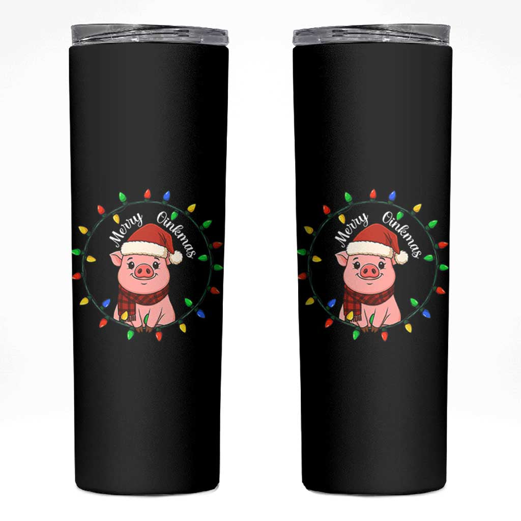Funny Merry Oinkmas Skinny Tumbler Farmer Christmas Pig Lover Gift - Wonder Print Shop