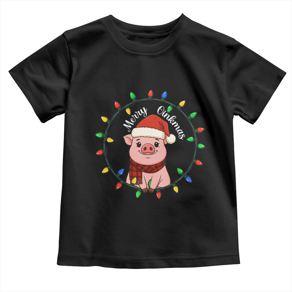Funny Merry Oinkmas Toddler T Shirt Farmer Christmas Pig Lover Gift - Wonder Print Shop