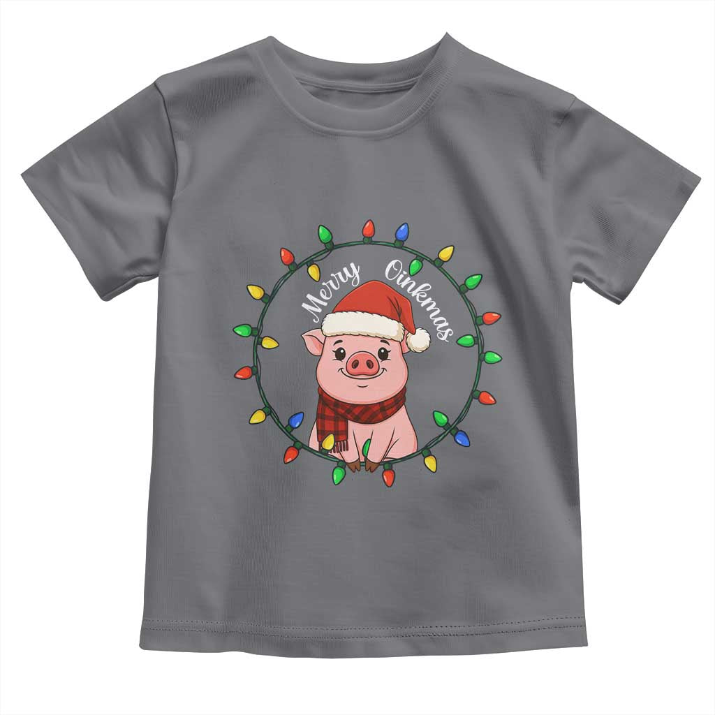 Funny Merry Oinkmas Toddler T Shirt Farmer Christmas Pig Lover Gift - Wonder Print Shop