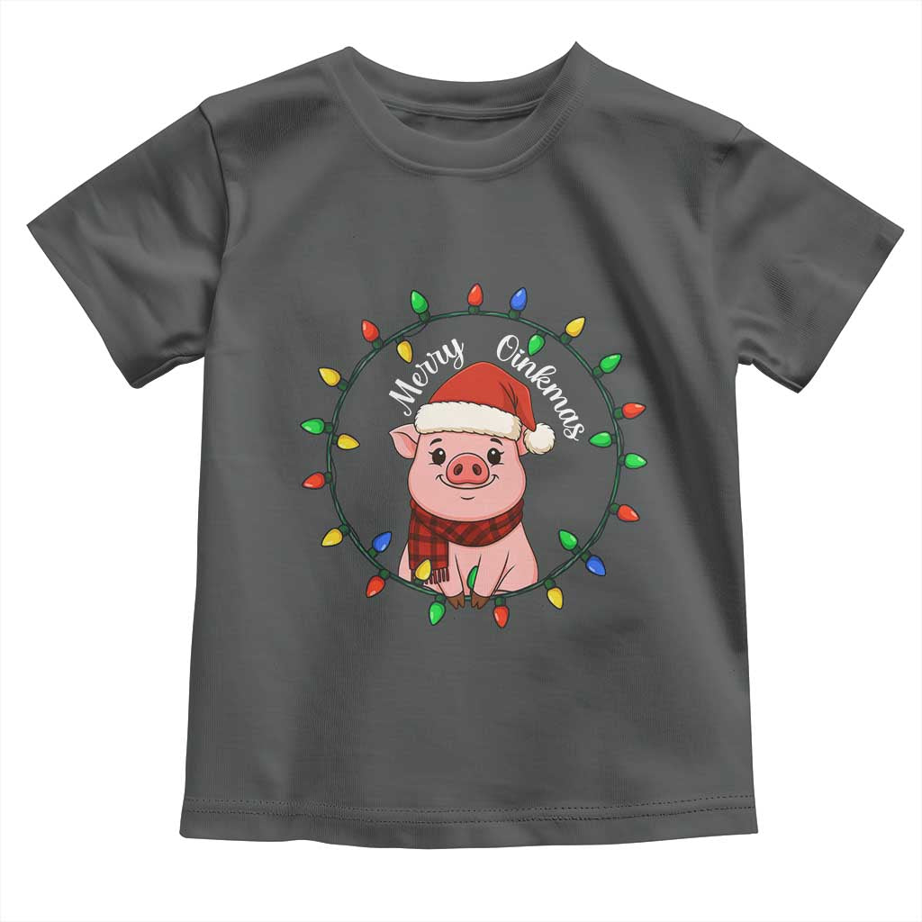 Funny Merry Oinkmas Toddler T Shirt Farmer Christmas Pig Lover Gift - Wonder Print Shop