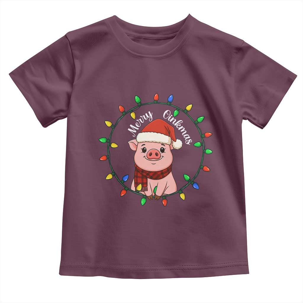 Funny Merry Oinkmas Toddler T Shirt Farmer Christmas Pig Lover Gift - Wonder Print Shop