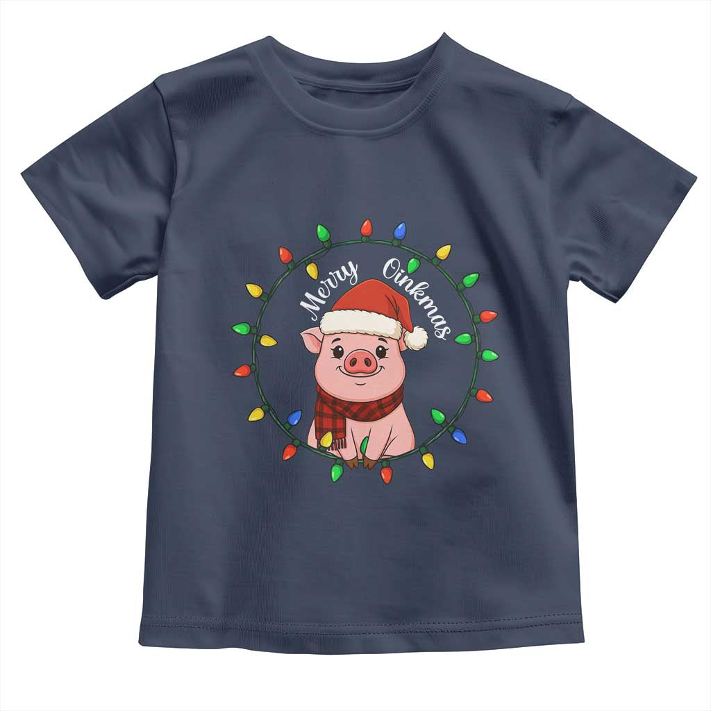 Funny Merry Oinkmas Toddler T Shirt Farmer Christmas Pig Lover Gift - Wonder Print Shop