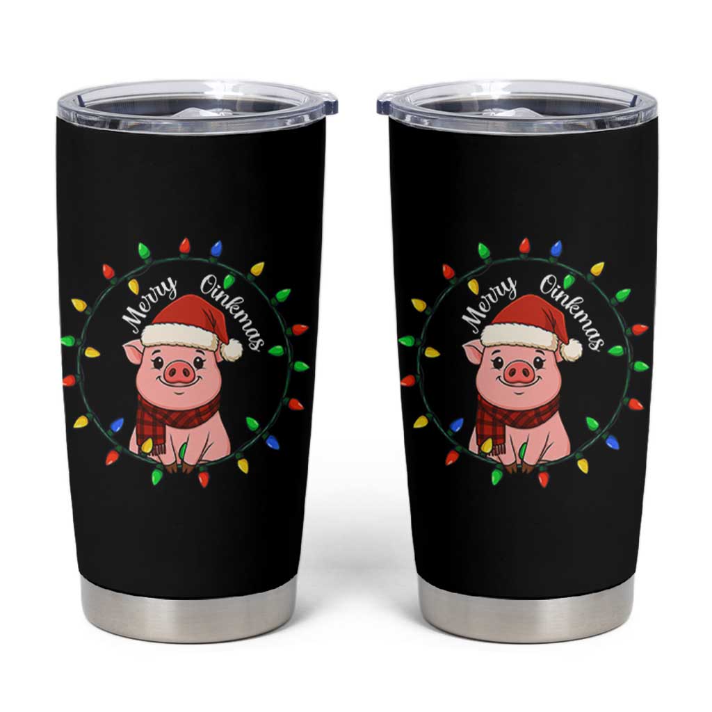 Funny Merry Oinkmas Tumbler Cup Farmer Christmas Pig Lover Gift - Wonder Print Shop