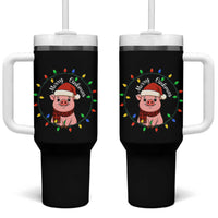 Funny Merry Oinkmas Tumbler With Handle Farmer Christmas Pig Lover Gift - Wonder Print Shop