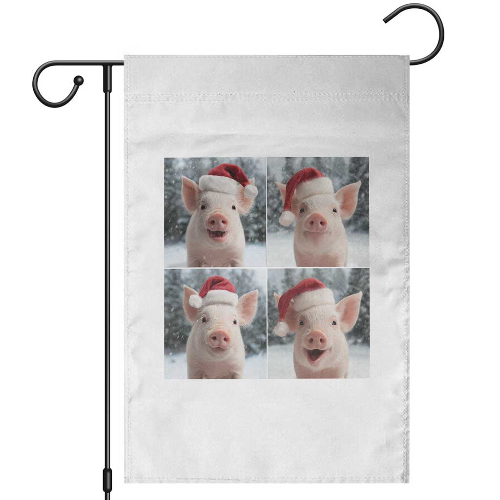 Funny Pig With Santa Hat Photobooth Garden Flag Christmas Gift - Wonder Print Shop