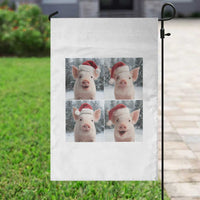 Funny Pig With Santa Hat Photobooth Garden Flag Christmas Gift - Wonder Print Shop