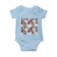 Funny Pig With Santa Hat Photobooth Baby Onesie Christmas Gift - Wonder Print Shop