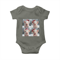 Funny Pig With Santa Hat Photobooth Baby Onesie Christmas Gift - Wonder Print Shop