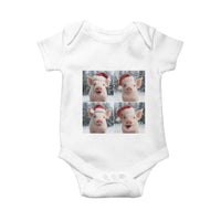 Funny Pig With Santa Hat Photobooth Baby Onesie Christmas Gift - Wonder Print Shop