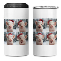 Funny Pig With Santa Hat Photobooth 4 in 1 Can Cooler Tumbler Christmas Gift - Wonder Print Shop